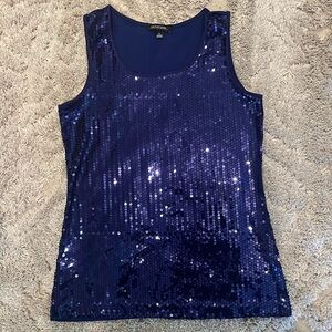 Gently used sparkly blue tank top